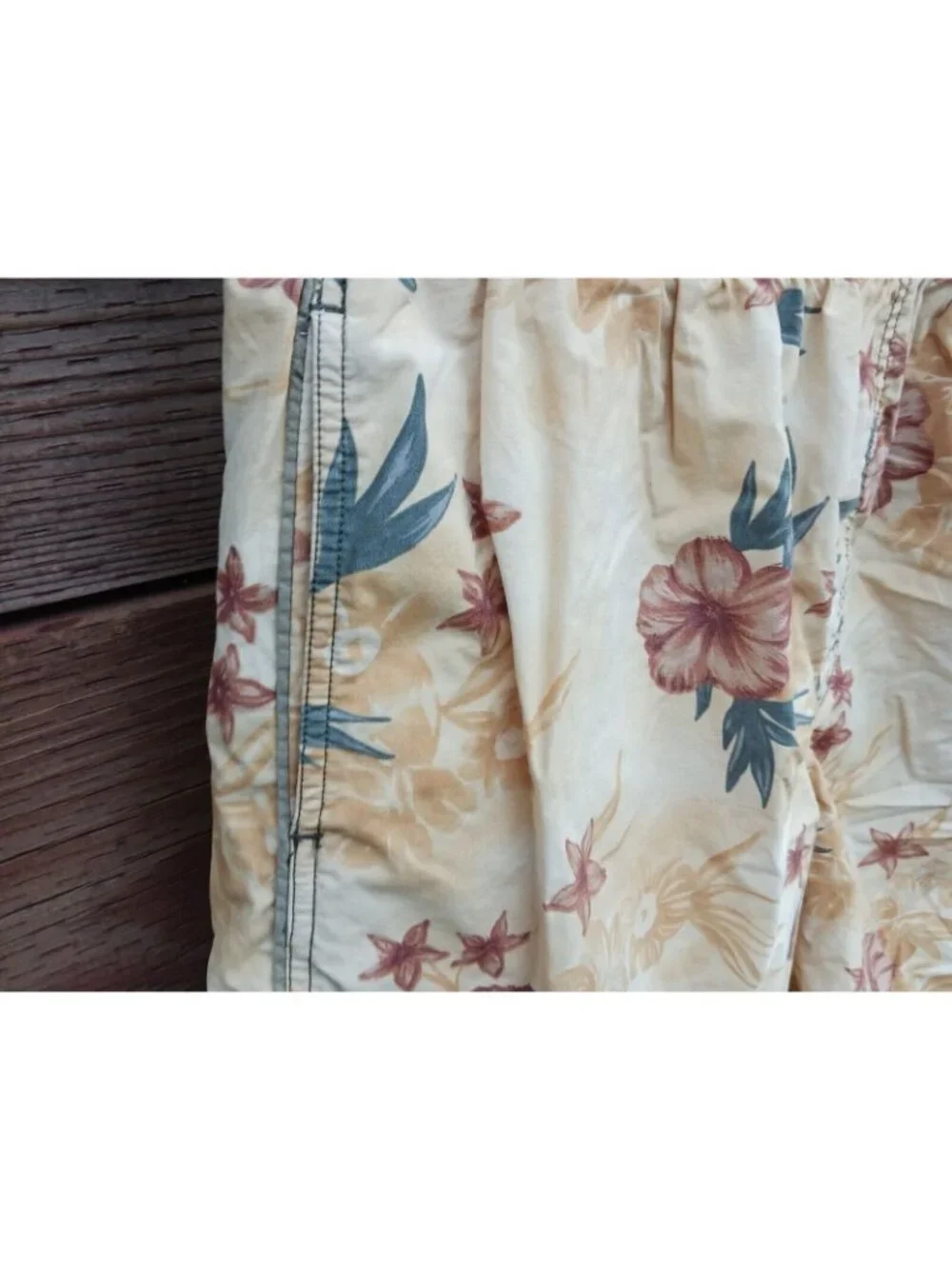 Caribbean Joe Men’s Swim Trunks Shorts Size M Drawstring Pockets Floral #B2
